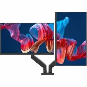 j5create JTSA102 Mounting Arm for Monitor - Black - Landscape/Portrait - Height Adjustable - 2 Display(s) Supported - 43.2