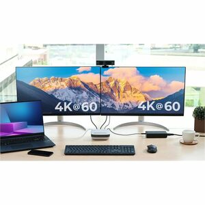 j5create Dock Pro JCDS337 USB Type C Docking Station for Notebook, Flash Drive - Charging Capability - Dark Grey - Desktop