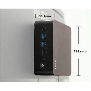 MSI Cubi NUC 1M Cubi NUC 1M-037ES Desktop AI Computer - Intel Core 3 100U - 8 GB - 256 GB SSD - Mini PC - Black - Intel Ch