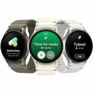 Samsung Galaxy Watch7 SM-L310 Smart Watch - 44 mm Case Width - Unisex - Silver Body Color - White Band Color - Aluminium B