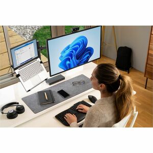 Kensington Pro Fit Ergo KM675 EQ Wireless Desktop Set - USB Type A Wireless Bluetooth/RF 2.40 GHz Keyboard - Black - USB T