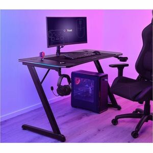Trust Luminus Gaming-Tisch - Schwarz Rechteck Top x 1200 mm Table Top Width x 600 mm Tischplatte Tiefe - 740 mm Höhe - Spi