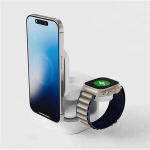 Hyperjuice HyperJuice HJ3320WHGL Induction Charger - White - For Smartwatch, Qi2-enabled Device, Smartphone, Android Devic