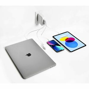 Targus PowerElite 100W GaN Wall Charger - White - 100 W - 120 V AC, 230 V AC Input - White