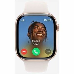 Apple Watch Series 10 Smartwatch - 42 mm Case Height - 36 mm Case Width - Rose Gold Case Color - Pink Band Color - Alumini