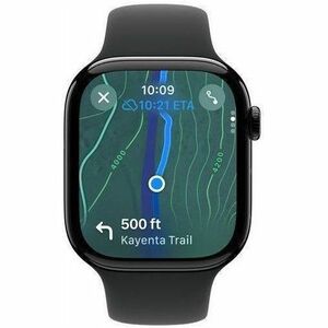 Apple Watch Series 10 Smartwatch - 46 mm Case Height - 36 mm Case Width - Schiefer Case Color - Schwarz Band Color - Titan