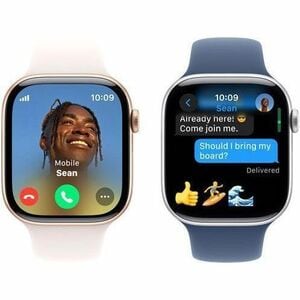 Apple Watch Series 10 Smart Watch - 46 mm Case Height - 39 mm Case Width - Rose Gold Case Color - Light Blush Band Color -