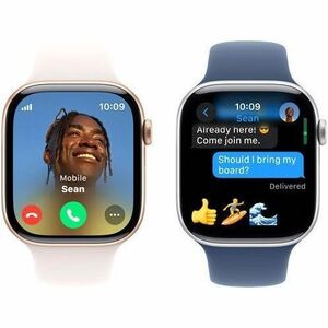 Apple Watch Series 10 Smart Watch - 46 mm Case Height - 39 mm Case Width - Rose Gold Case Color - Light Blush Band Color -