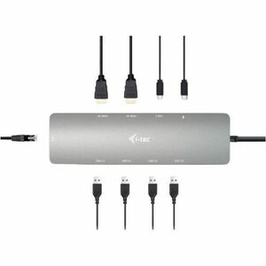 i-tec USB Type C Docking Station for Smartphone, Notebook, Tablet, Monitor - Charging Capability - 100 W Power Supply - 2 
