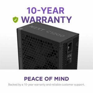 NZXT PA-2G2BB-AU ATX 3.1, ATX12V v3.1, EPS12V v2.92 Modular Power Supply - 1.20 kW - Matte Black - Compact - 120 V AC, 230