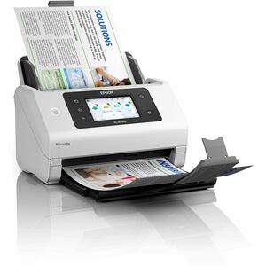 Epson WorkForce DS-800WN Sheetfed Scanner - 600 x 600 dpi Optical - White - 30-bit Color - 10-bit Grayscale - 50 ppm (Mono