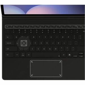 Samsung Keyboard/Cover Case (Book Fold) Samsung Galaxy Tab S9+, Galaxy Tab S9 FE+, Galaxy Tab S10+ Tablet - Black - 286 mm