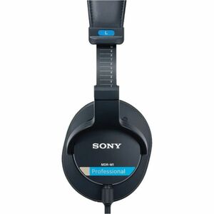 Sony MDR-M1 Wired Over-the-ear, Over-the-head Binaural Stereo Headphone - Black - Circumaural - 50 Ohm - 5 Hz to 80 kHz - 