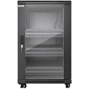 Gabinete 19"" Pro Line con extractores de aire, 18U, Frente de 600 mm, unidad de ventilación con dos extractores de aire i