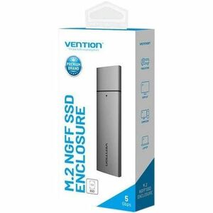 Vention KPEH0 Drive Enclosure SATA, M.2 - USB 3.1 (Gen 1) Type C Host Interface - UASP Support Portable - Space Gray - 2 T