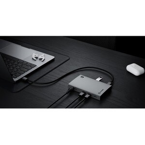 Alogic BLAZE Thunderbolt 4 Docking Station für Notebook, Desktop-PC, Festplatte, Monitor - Grau, Schwarz - 2 Unterstützte 