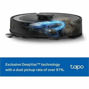Tapo RV30 Max Cordless Robot Vacuum/Mop - 45 W Motor - 300 mL Dust Capacity - 300 mL Water Tank Capacity - Filter, Brush -
