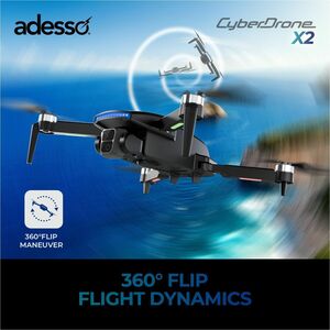 Adesso Drone with 1080P FVP Camera and Remote Controller - 14+ Age - 2.40 GHz - 0.25 Hour Run Time - 262.47 ft Operating R
