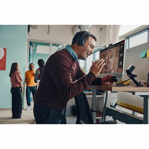 Poly Voyager Focus 2-M Kabel/Kabellos Auf den Ohren, Kopfbügel Stereo Headset - Schwarz - Siri, Google Assistant - Binaura