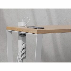 Neomounts DS22-840WH6 Desk socket with clamp and USB-C and USB-A ports - rapid charging. Cable length: 1.4 m, Placement su