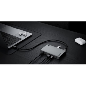 Alogic BLAZE Thunderbolt 4 Docking Station für Notebook, Desktop-PC, Festplatte, Monitor - Grau, Schwarz - 2 Unterstützte 