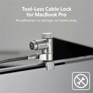 HyperShield HS5910GL Kabelschloss Für Notebook - 198,12 cm (78 Zoll) Kabel - Tragbar - Schloss mit Schlüssel - Silber - Fe