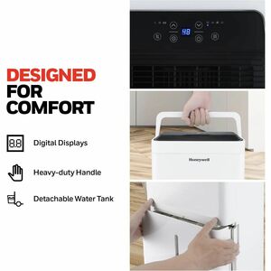 Honeywell TPFIT32AWK Dehumidifier - 1.24 gal Tank - 3000 Sq. ft. - White