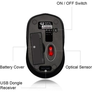 Adesso iMouse S50 Travel Mouse - Radio Frequency - USB - Optical - 3 Button(s) - Black - Wireless - 9.14 m - 2.40 GHz - 12