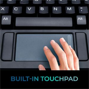 Adesso EasyTouch AKB-425UB Keyboard - Cable Connectivity - USB Interface - TouchPad - English (US) - Black - Membrane Keys