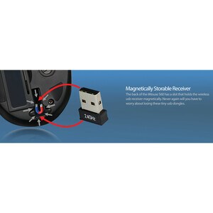 Adesso iMouse S60B Mouse - Radio Frequency - USB - Optical - 6 Button(s) - Black - Wireless - 9.14 m - 2.40 GHz - 1600 dpi