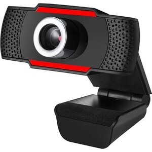 Adesso CyberTrack CyberTrack H3 Webcam - 1.3 Megapixel - 30 fps - Black, Red - USB 2.0 - 1280 x 720 Video - CMOS Sensor - 