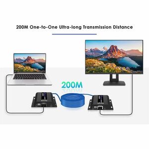 Rocstor TrueReach Video Extender Transmitter/Receiver - 656.17 ft Range - 2 x Network (RJ-45) - 1 x HDMI In - 1 - 1 - 1 - 