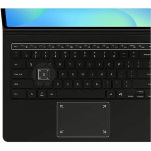 Housse/Clavier Samsung Book Cover - Porte-livres Style Samsung Galaxy Tab S10 FE+ Tablette - Noir - 202,5 mm Hauteur x 301