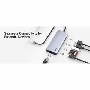 Belkin Connect USB-C 6-in-1 Multiport Hub - for Notebook, Desktop PC, Tablet PC, Smartphone, Monitor - Memory Card Reader 