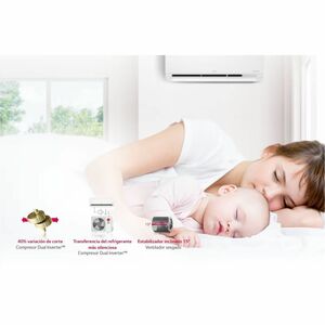 Aire acondicionado split LG DUALCOOL VM122H9 con Motor inversor digital - Blanco - Refrigerador, Calentador - 12000BTU/h C