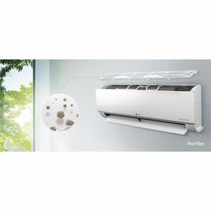 Aire acondicionado de pared LG DUALCOOL SW362H8 con Motor inversor digital - Blanco - Refrigerador, Calentador - 33000BTU/