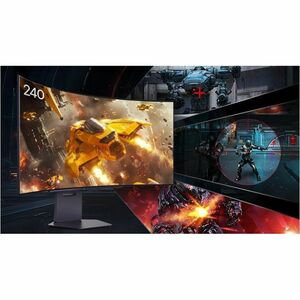 LG UltraGear 45GX90SA-B 45"" Class UW-QHD Curved Screen Gaming OLED Monitor - 21:9 - Black - 44.5"" Viewable - OLED - 3440