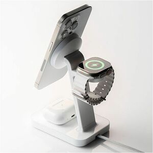 mophie snap+ Induktionsladegerät - Weiß - für Qi2-fähiges Gerät, AirPod, iPhone, Smartwatch - Schnellaufladung, Magnetisch