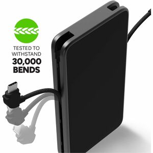 mophie Powerstation Plus Stromspeicher - Schwarz - für iPhone, USB Typ C Gerät, iPad - 10000 mAh - 30 W - USB Typ-C Anschl