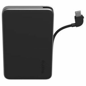 mophie Powerstation Plus Stromspeicher - Schwarz - für AirPod, Smartwatch, iPad, iPhone, USB Typ C Gerät - 1 x Typ-C 20 W 