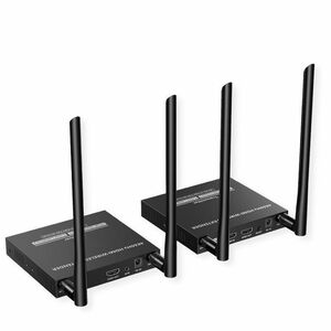 Roline Video Extender Transmitter/Receiver - Wireless - 1 Input Device - 2 Output Device - 50 m Range - 2 x USB - 1 x HDMI