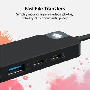 Hyper HyperDrive HD4101BKGL USB Type C Docking Station for Monitor, Notebook, Tablet PC, Hard Drive, Keyboard - Charging C