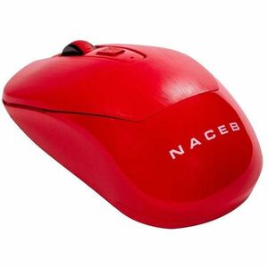 Mouse Naceb - Radiofrecuencia - USB - 3 Botón(es) - Rojo - Inalámbrico - 2.40GHz - 1600 dpi - Rueda de desplazamiento - 1 