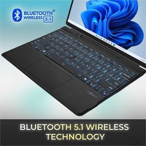 Adesso Bluetooth keyboard for Microsoft Surface Pro X 8/9/10/11 - Aluminum Body - 0.3" Height x 8.9" Width x 11.4" Depth