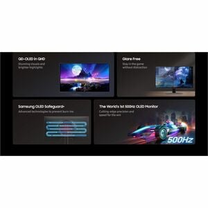 Moniteur OLED gaming Samsung Odyssey OLED G6 S27FG602SU 27" Class WQHD - 16:9 - Argenté - 68,6 cm (27") Viewable - OLED - 