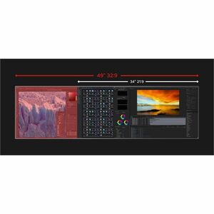 LG 49U950A-W 49" Class WQHD Curved Screen LCD Monitor - 124.5 cm (49") Viewable - In-plane Switching (IPS) Technology - 25