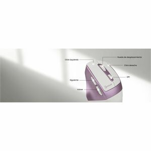 Mouse Inalámbrico Getttech , 2.4 Ghz, 5m De Conexión, Ratón Ergonómico De Dpi Ajustable De 3 Niveles, Ratón Inalámbrico Co