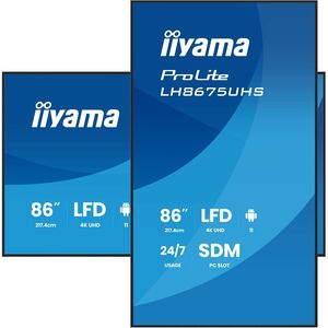 iiyama ProLite LH8675UHS-B2AG 2174,24 mm LCD Digital-Signage-Display - 24 Stunden/7 Tage Betrieb - IPS-Technologie (In-Pla