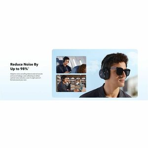 soundcore Space One Wired/Wireless Over-the-head Stereo Headset - Jet Black - Binaural - Circumaural - 1493.5 cm - Bluetoo