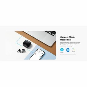 soundcore Liberty 4 Pro True Wireless Earbud Stereo Earset - Black - Binaural - In-ear - Noise Canceling